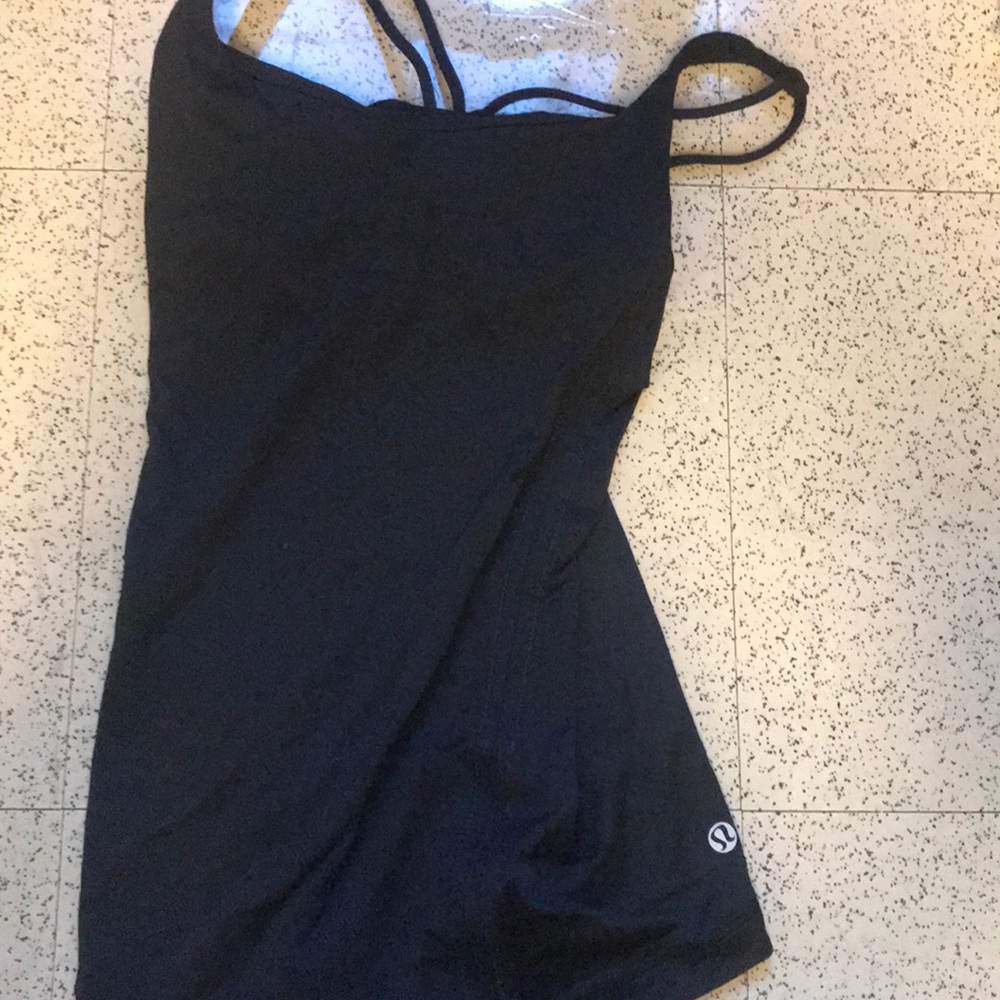 Lily lemon black workout tank